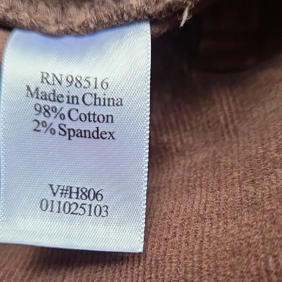 Coldwater Creek Corduroy Pants in Olive and Burgundy Sz 14 - Picture 14 of 15